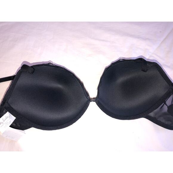 Bra Gilly Hicks 32DD Black Super Push Up Plunge Lace Padded Hollister New - Picture 6 of 6